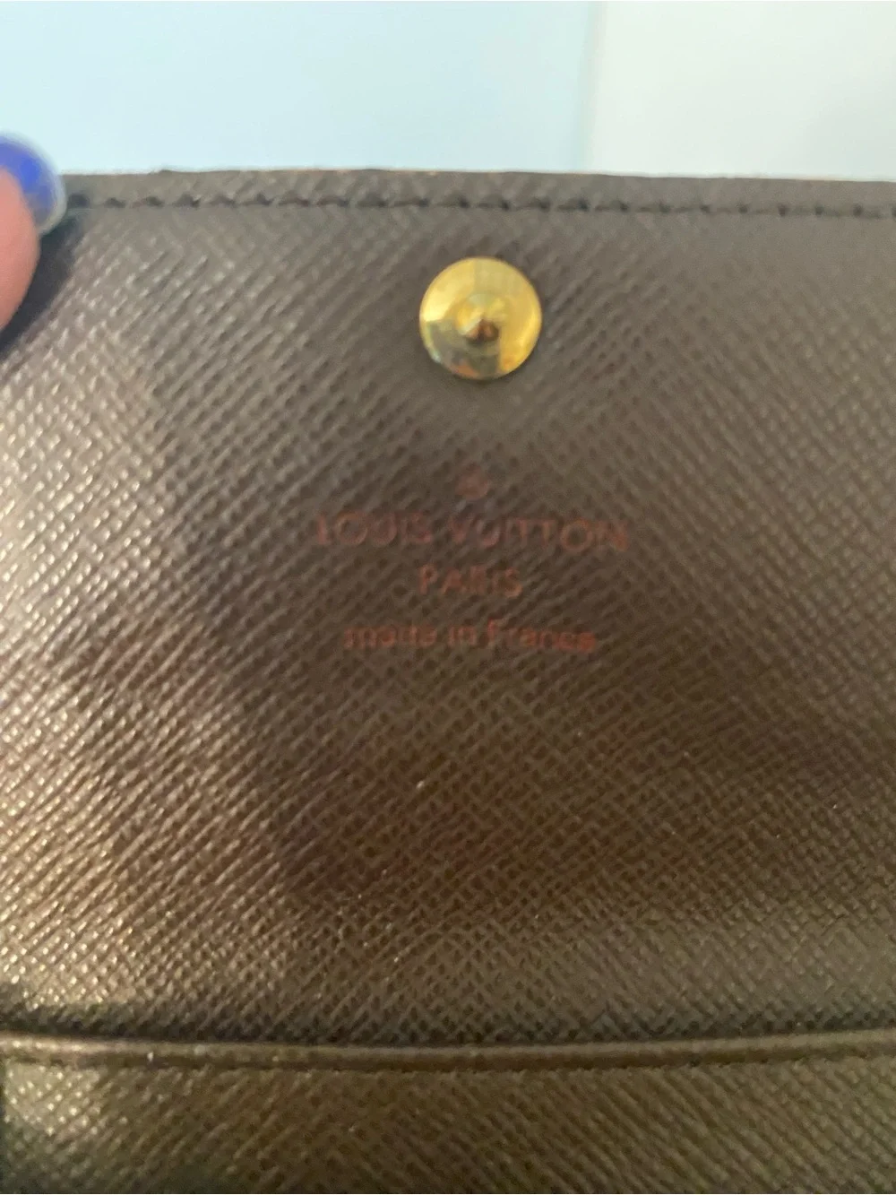 Louis Vuitton Brown Damier Textured Leather Key Holder with Gold Hardware